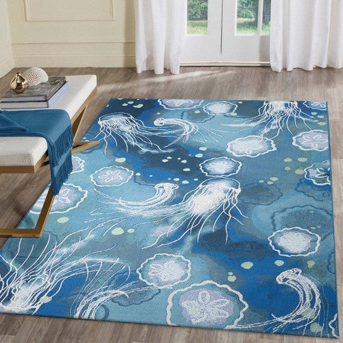 Flowing Jellyfish Indoor/Outdoor Rug - 2 x 8