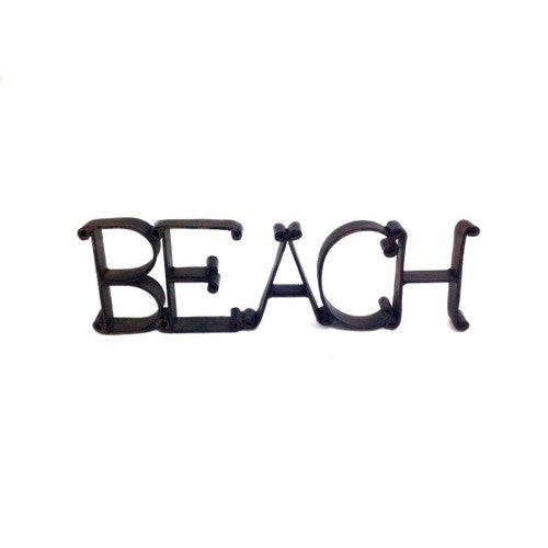 Beach Metal Cutout Sign
