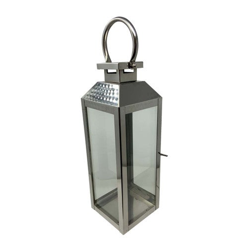 Polished Nickel Candle Lantern