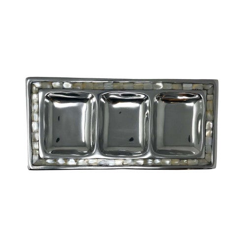 Pearly Divided Serving Tray