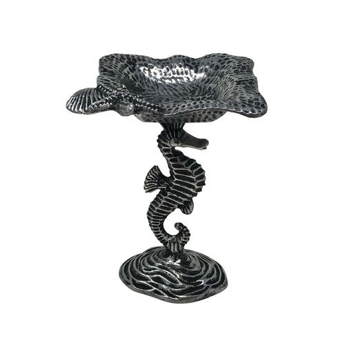 Swimming Seahorse Pedestal Dish - Medium