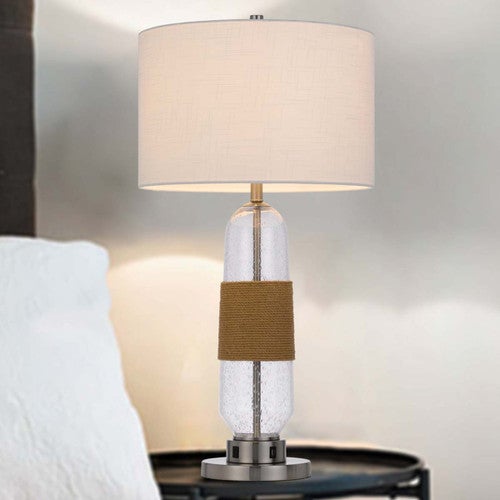 Slim Bubble Glass Rope Table Lamp