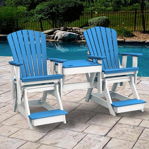 Hawaiian Sea Balcony Gliders with Center Table