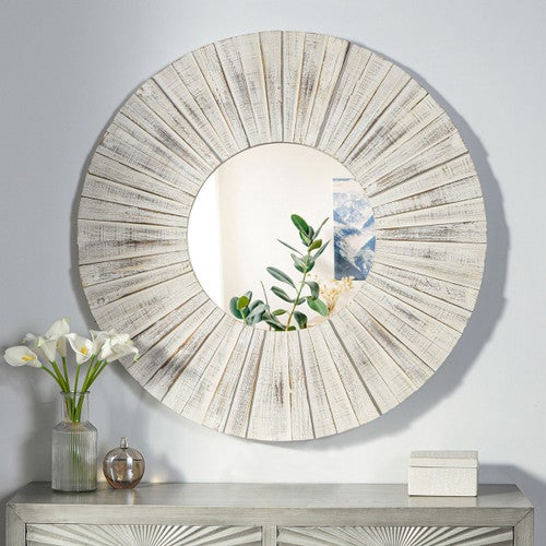 Round Rustic Charm Wall Mirror