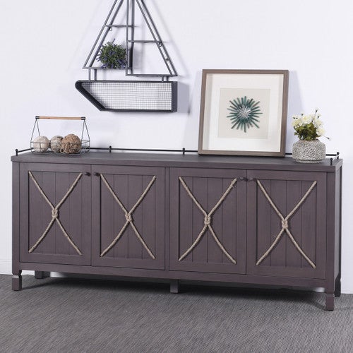 Knotted Rope Four Paneled Sideboard