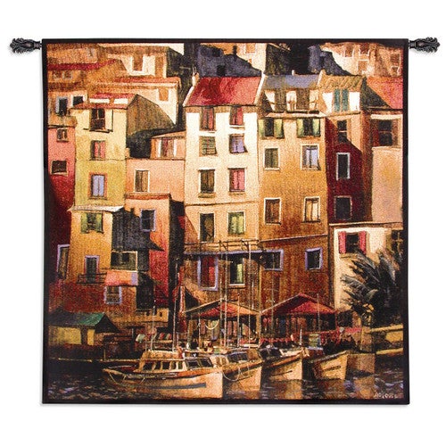 Mediterranean Village Wall Tapestry