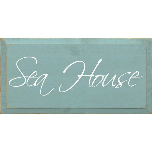 Sea House Teal Wall Art