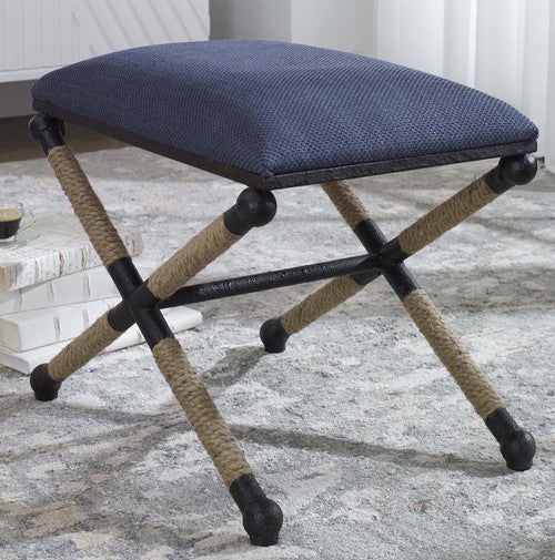 Fishermans Cove Navy Bench - Small
