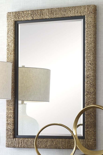 Island Straw Mirror
