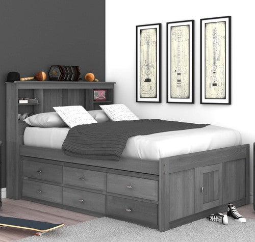 Tranquility Full Bookcase Bed with 12 Drawers - OUT OF STOCK UNTIL 05/02/2025