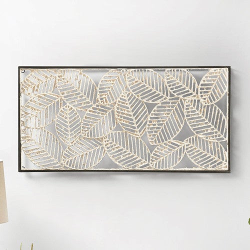 Paper Wrapped Palms Metal Wall