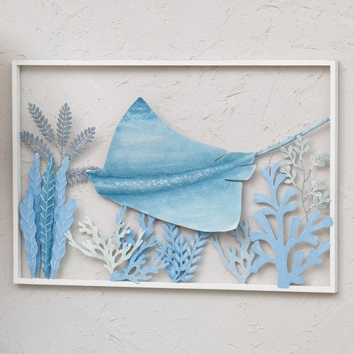 Blue Ray & Reef Metal Wall Art - CLEARANCE