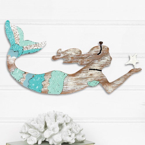Aqua Waves Mermaid Wall Art