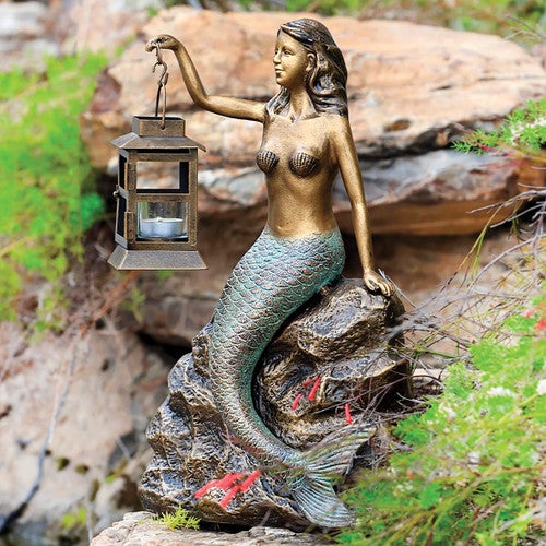 Seaside Mermaid Lantern - OVERSTOCK