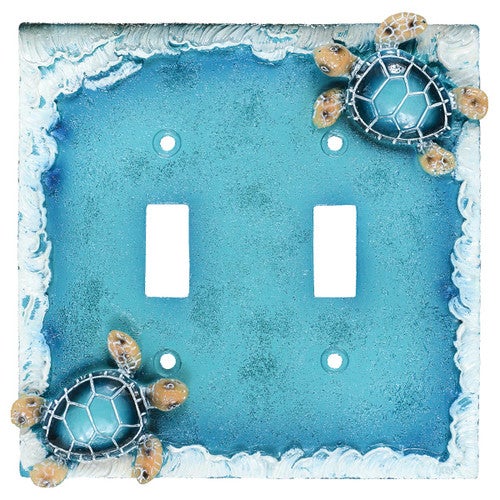 Sea Turtles Double Switch Plate