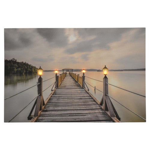 Lakeside Dock Light Up Wall Art