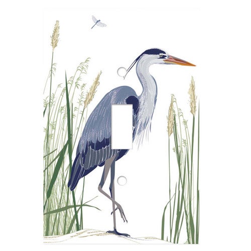 Marsh Heron Switch Plates