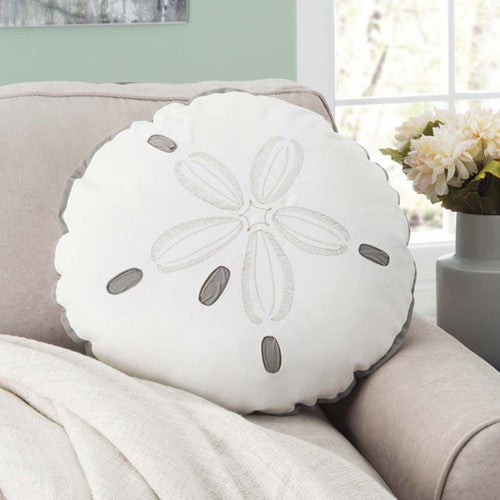 Gray Sand Dollar Pillow