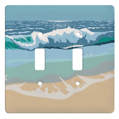 Waves Double Switch Plate