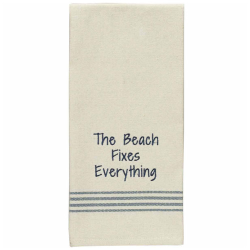 Beach Fix Embroidered Dishtowels - Set of 6