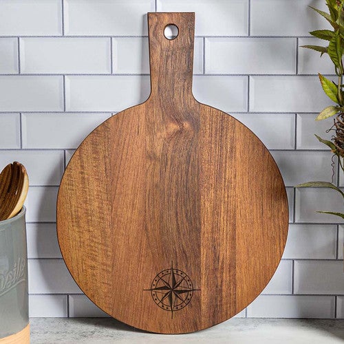 Scope Teak Round Serving Board