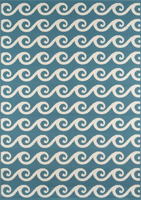 Sea Serenity Blue Indoor/Outdoor Rug - 2 x 4