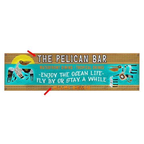 Pelican Bar Personalized Wall Art