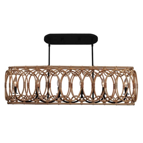 Natural Rattan Island Pendant Light