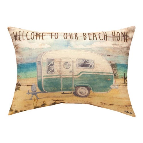 Beach Camper Indoor/Outdoor Pillow