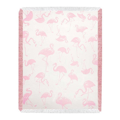 Tropical Paradise Throw Blanket - Pink