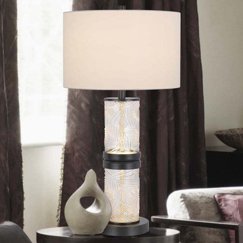 Carson Leaf Glass Table Lamp