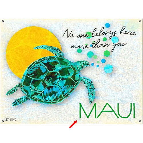 Sun Turtle Personalized Wall Art