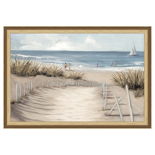 Tranquil Beach Path Framed Wall Art