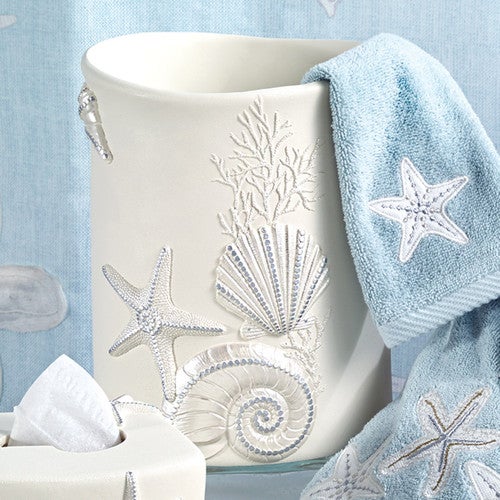 Bayside Seashells Waste Basket