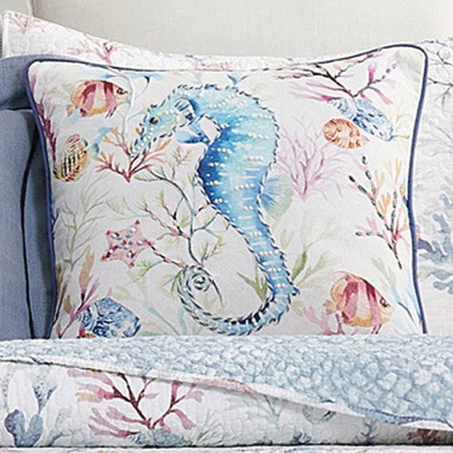 Coral Waters Accent Pillow