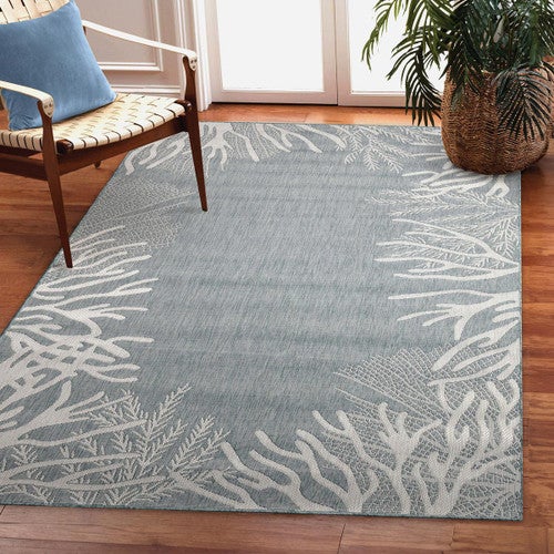 Misty Seas Coral Indoor/Outdoor Rug - 5 x 8