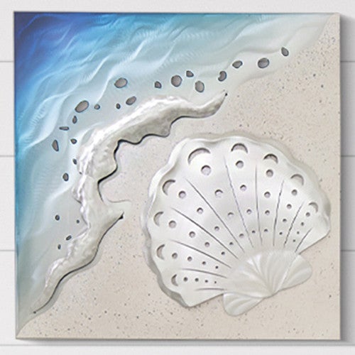 Caribbean Shore Scallop Metal Wall Art