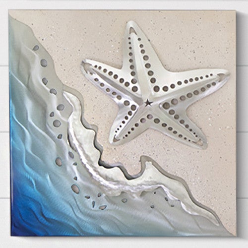 Caribbean Shore Starfish Metal Wall Art