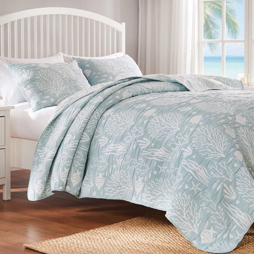 Tropical Waters Coverlet Set - Full/Queen