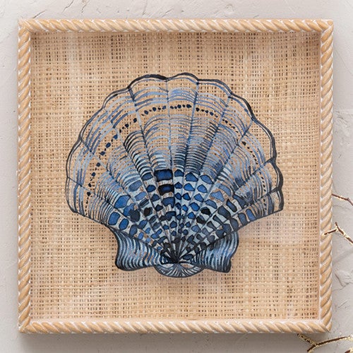 Indigo Burlap Framed Wall Art - CLEARANCE