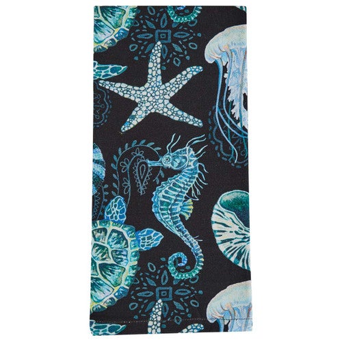 Midnight Reef Dishtowels - Set of 4