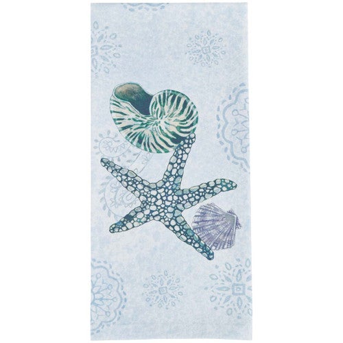 Starfish Shells Dishtowels - Set of 4