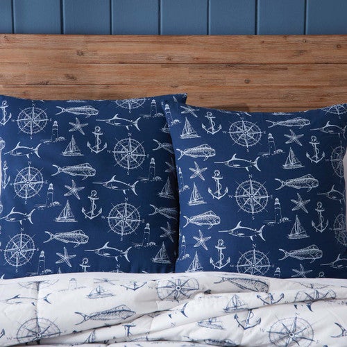 Nautical Navigator Euro Sham