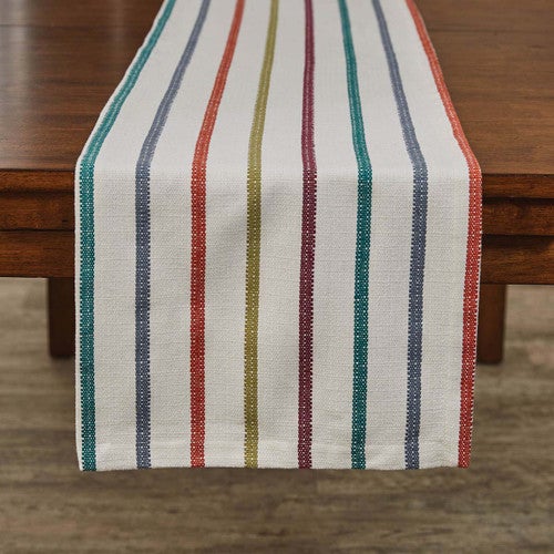 Watercolor Stripes Table Runner