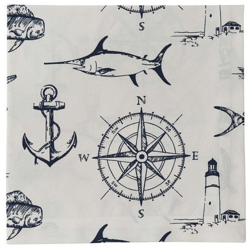 Nautical Navigator White Napkins - Set of 4