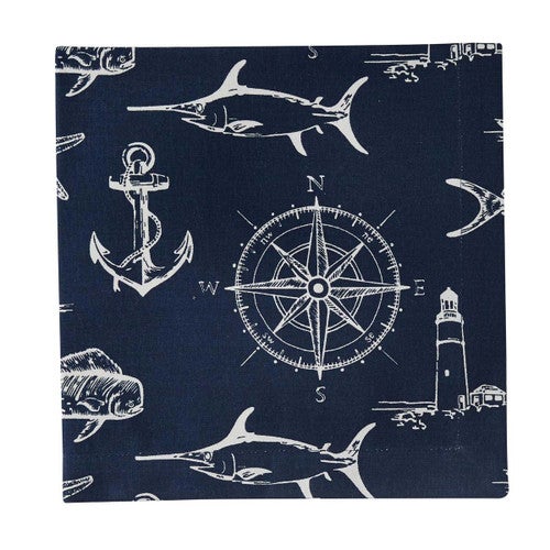 Nautical Navigator Navy Napkins - Set of 4