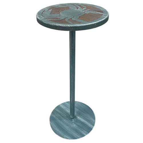 Blue Crab Round Drink Table