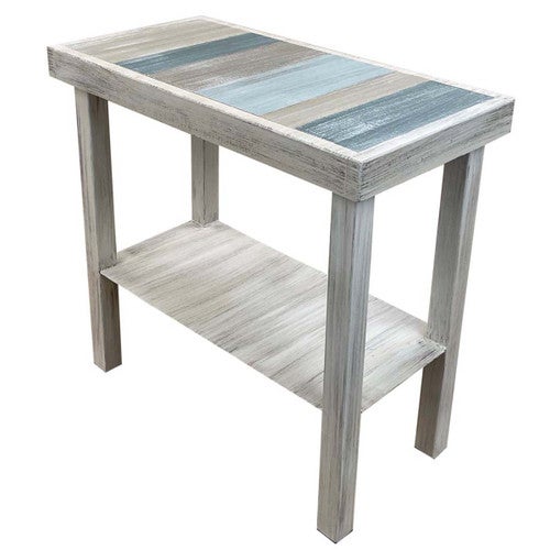 Ironwood Stripe Wooden End Table