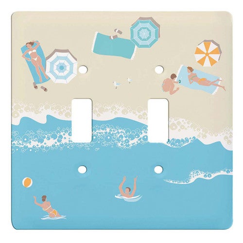 Seashore Aerial Double Switch Plate
