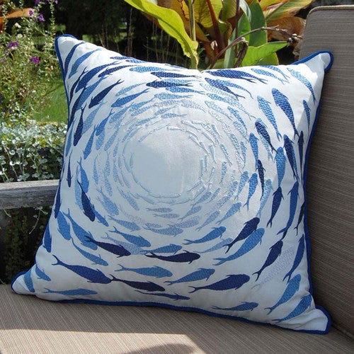Fishtail Circle Indoor/Outdoor Pillow